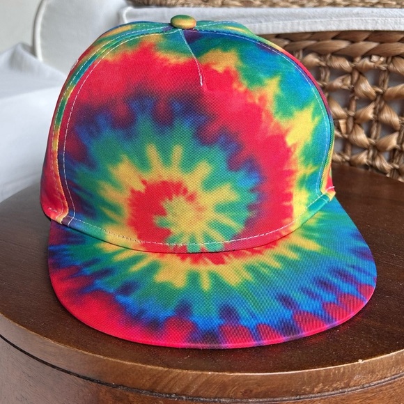Colorful Tie Dye Trucker Elastic XL Fit Hat Cap Multicolored - Picture 1 of 6